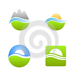 Natural products vector logo