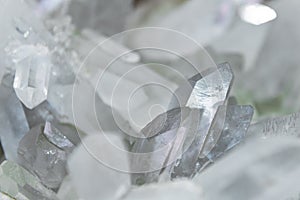 Natural quartz crystals