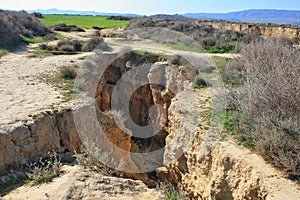 Natural Ravine in Bardenas Desert