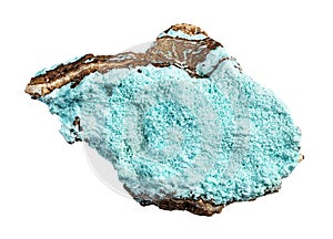 natural raw aurichalcite mineral cutout