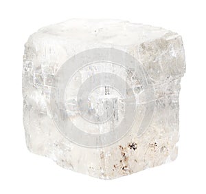 natural raw colorless calcite mineral cutout