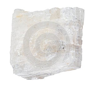 natural raw colorless calcite rock cutout