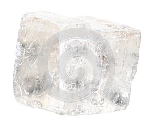 natural raw colorless calcite rock cutout