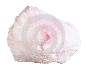 natural raw pink aragonite mineral cutout