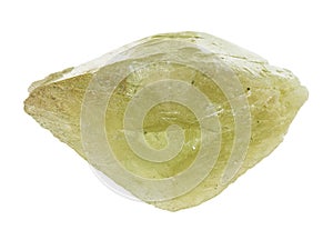 natural raw twinned sphene crystal cutout