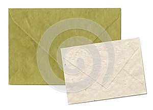 Natural recycled nepalese paper envelopes