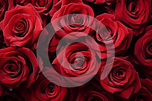 Natural red roses background