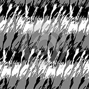 Natural reed, black and white gray seamless pattern for textile illustration