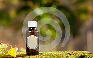 Natural remedies, aromatherapy - bottle MOCKUP