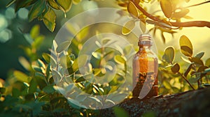 Natural remedies: herbal therapy, medicines, drugs, tincture, infusion, homeopathy for holistic health and wellness