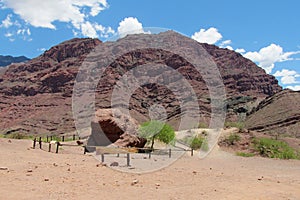 Natural reserve Quebrada de las Conchas en Argentina, the rock 