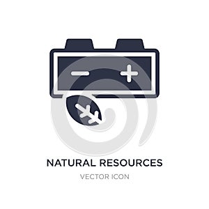 natural resources icon on white background. Simple element illustration from Technology concept