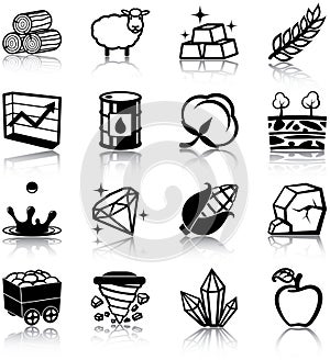 Natural resources icons