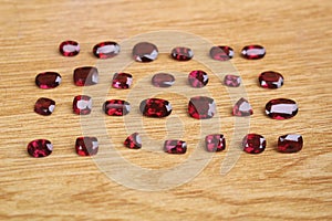 Rhodolite garnet Gemstone natural Minerals Gems photo