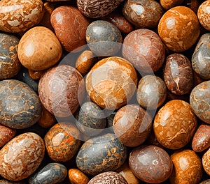 Natural River Pebbles Stone Texture Background