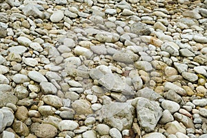 Natural River Stone Background and Texture