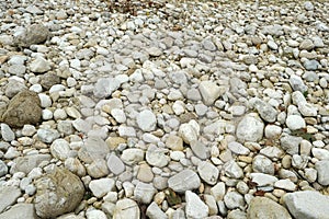 Natural River Stone Background and Texture