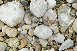 Natural River Stone Background and Texture