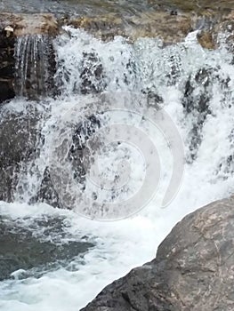 natural river waterfall stones