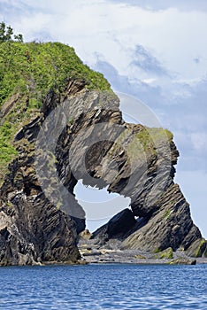 Natural Rock Arch at Hele Bay photo