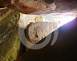 A Natural Rock Cave with Giant Rocks - Edakkal Caves in Wayanad, Kerala, India