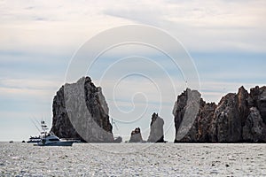 Natural rock formation at Land`s End, in Cabo San Lucas, Mexico, Baja California