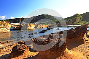 Natural rock formation at Yehliu Geopark, one of most famous wonders in Wanli,