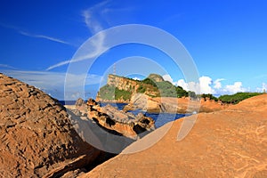 Natural rock formation at Yehliu Geopark, one of most famous wonders in Wanli,