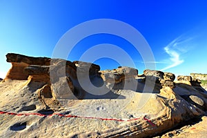 Natural rock formation at Yehliu Geopark, one of most famous wonders in Wanli,