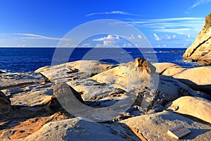 Natural rock formation at Yehliu Geopark, one of most famous wonders in Wanli, photo