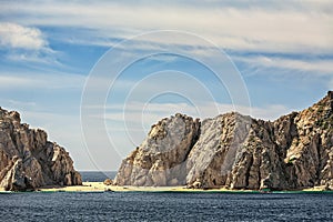 Natural rock formations in Cabo San Lucas, Mexico