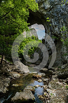 Natural rock gate formation photo