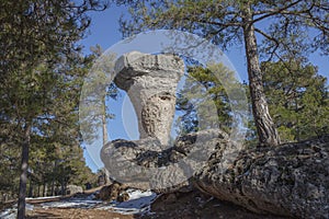 Natural rock tower at Ciudad Encantada photo