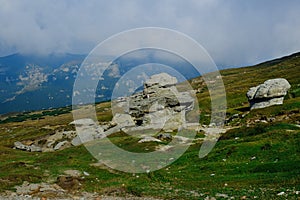 Natural rocks formation near `Babele` in Bucegi area