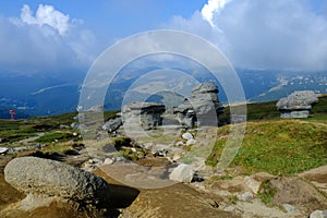 Natural rocks formation near `Babele` in Bucegi area