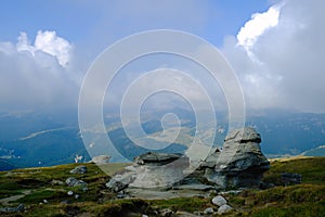 Natural rocks formation near `Babele` in Bucegi area