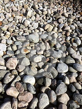 Natural rocks on shoreline