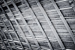 Natural roof of weave bamboo texture