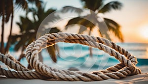 Natural rope on the beach