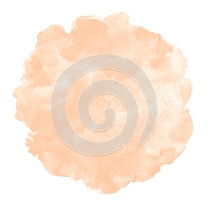 Natural rose beige watercolor round background, circle photo