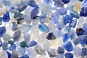 Natural rough Burmese blue sapphire background