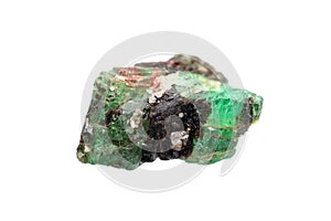 Natural rough emerald gemstone