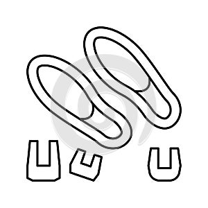 natural rubber elastomer line icon vector illustration