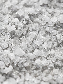 Natural salt with large crystals close-up
