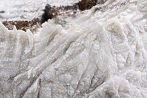 Natural salt rock. Salt texture in Peruvian