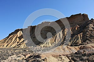 Natural sand mountain in Bardenas desert 3