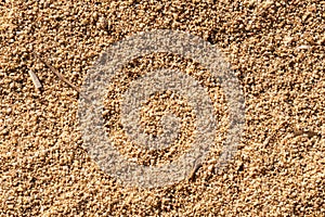 Natural sand texture surface on beach with some thrash photo