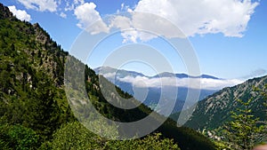 Natural scenery of beautiful mountains near Blacksea Coast, Rize, Turkey.