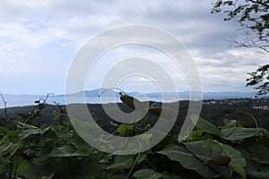 the natural scenery of the city of Manado on the beach