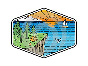 natural scenery in the frame illustration